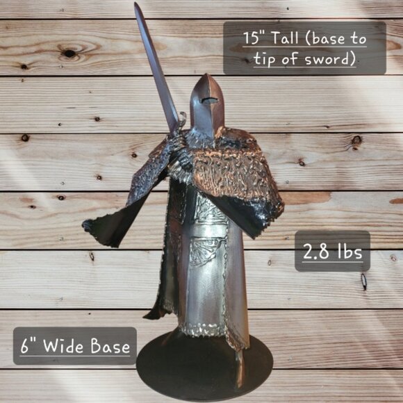 Ron Lyon Knightmare Frightknight Metal Sculpture Long Sword - 1980s - Picture 1 of 8